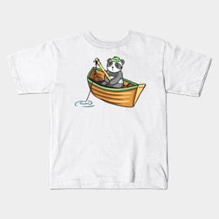 panda fishing Kids T-Shirt